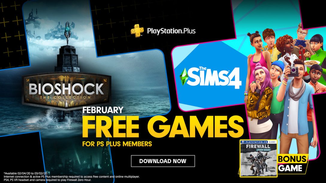 February’s Free PS Plus Games: Bioshock: The Collection, The Sims 4, Firewall Zero Hour